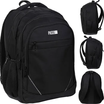 Sportovní batoh Vícekomorový Školní batoh Paso černý, 21 l
