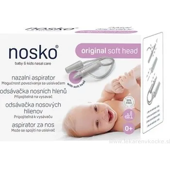 Kojenecká hygiena Nosko odsávačka hlenů Original Soft Head – s měkkou hlavicí, připojitelná k vysavači