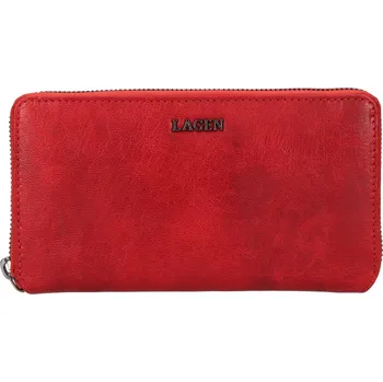 Peněženka Lagen Dámská kožená peněženka LG - 27654 vínová