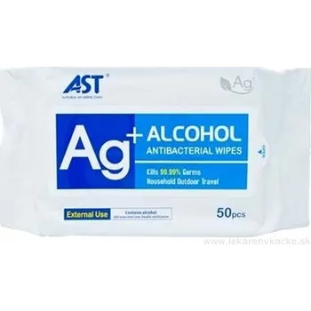 Utěrka AST Ag + Alkohol Antibakteriální utěrky 50 ks