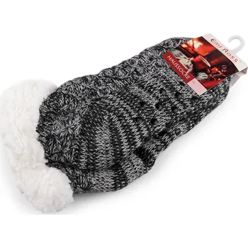 Dámské ponožky Dámské / dívčí ponožky zimní s kožíškem a protiskluzem Emi Ross