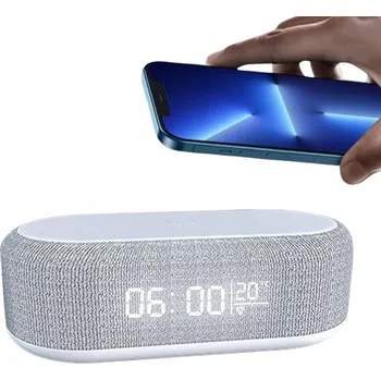 Hodiny WIELOFUNKCYJNA ŁADOWARKA BEZDRÁTOVÁ NABÍJEČKA HODINY BUDÍK TEPLOMĚR 4V1