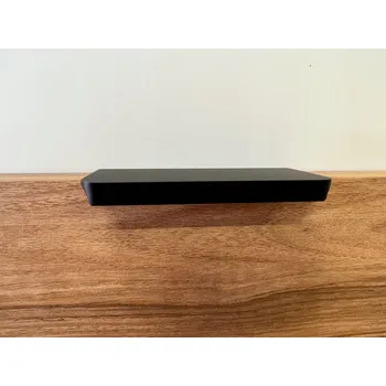 Nábytkové kování Nábytková úchytka hranová zaoblená U12 R9 černá anoda L-300 mm