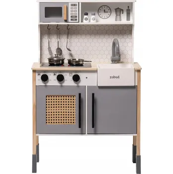 Dětská kuchyňka ROBUD Dřevěná Kuchyňka pro Děti se Zvuky a Světly