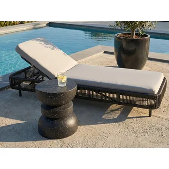 Konferenční stolek Stylový odkládací stolek ve tvaru přesýpacích hodin černý s efektem terrazzo do obývacího pokoje ložnice Beliani