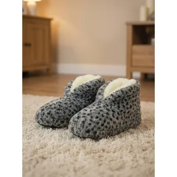 Dámská obuv Úžasné papuče z ovčí vlny:)) teploučké:)) tečkované model 94, VELIKOST 43