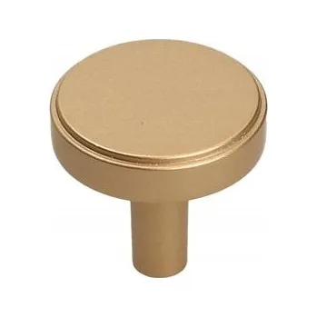 Nábytkové kování Nábytková knopka kulatá GU18 zlatá saténová 30 mm