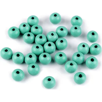 Dětské navlékací korálky Dřevěné korálky Ø10 mm, velké, 26 mint