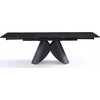 Jídelní stůl Rozkládací obdélníkový jídelní stůl keramický 160(240)x90cm Sestri Černý