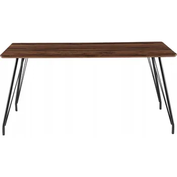 Jídelní stůl Industriální jídelní stůl ze dřeva Line Čokoládový / 120 cm