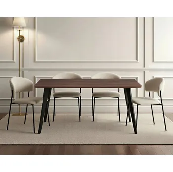 Jídelní stůl Klasický obdélníkový jídelní stůl ze dřeva 140x80cm Spirit