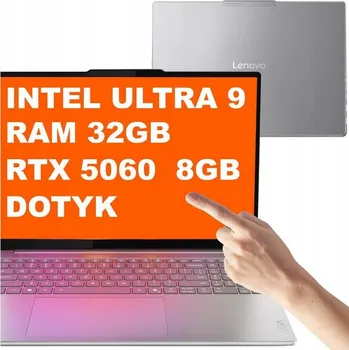 Notebook Notebook Lenovo Yoga Pro 9 16IAH Ultra 9 32GB 1TB RTX 5060 3.2k Dotyk Win 11