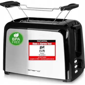 Topinkovač EMERIO Toustovač se 2 širokými otvory, 7 stupňů opékání, 750W, černý