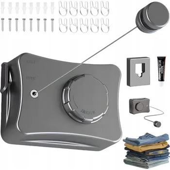 Sušák na prádlo Sušák na prádlo šňůrový rozkládací hliníkový 5,1 m VYSOUVACÍ