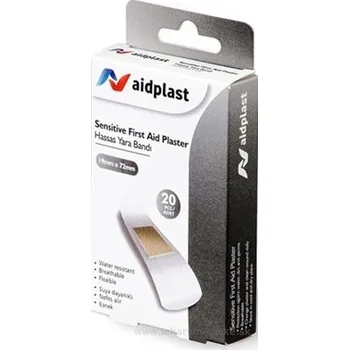 Náplast Victoreks Health Products Ltd. Aidplast Sensitive Náplast pro citlivou pokožku (1,9 x 7,2 cm) 20 náplastí