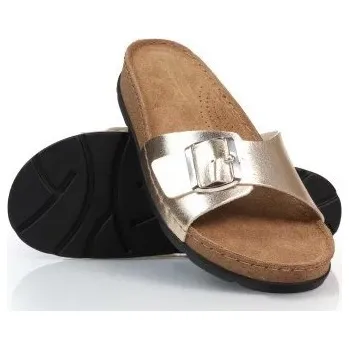 Dámské pantofle Batz Ibiza č.39 zlaté, dámské zdravotní pantofle, stylové a pohodlné pantofle s anatomickou stélkou