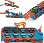Mattel Hot Wheels City Super Transportér Závodní sada Speedway Hauler + 3 auta