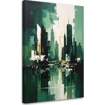 Obraz Obraz do obýváku, ložnice, kanceláře, Mrakodrapy Město Architektura zelená 30x45