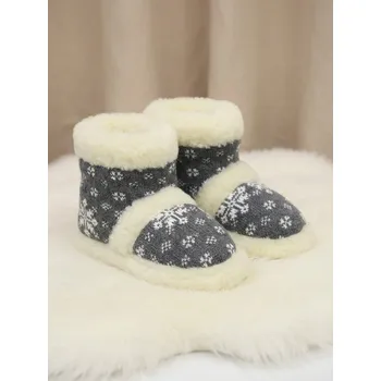 Dámské pantofle Úžasné papuče s ovčí vlnou model 48 šedé vysoké, VELIKOST 45/46