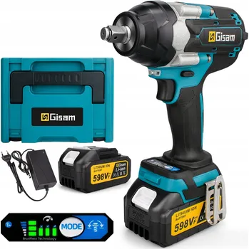 Bezkartáčový Wrench Wrench 1800 Nm 1/2" s 1 baterií v přepravním boxu