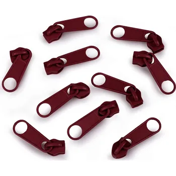 Zip Jezdec ke spirálovým zipům No 5 pro metráž typu POL, střední, 179 bordó