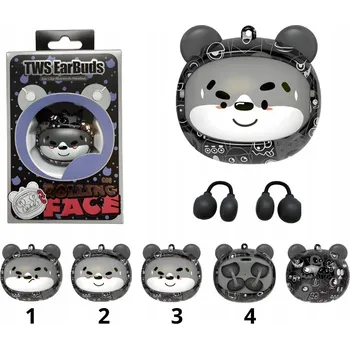 Sluchátka SLUCHÁTKA DO UŠÍ PRO DĚTI ROLLING FACE WOLF TWS BLUETOOTH