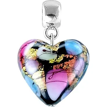 Přívěsek Nepřehlédnutelný přívěsek Crazy Love s 24karátovým zlatem v perle Lampglas S21 Lampglas