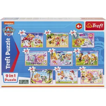Puzzle Puzzle Tlapková patrola Skye a kamarádi 9v1