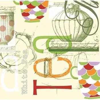 Papírový kapesník Ubrousky MAKI L (20ks) Frame Ornaments White