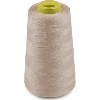 Nit Polyesterové nitě pro overlocky i klasické šití návin 3000 yards PES 40S/2, velké, 7 (505) béžová světlá