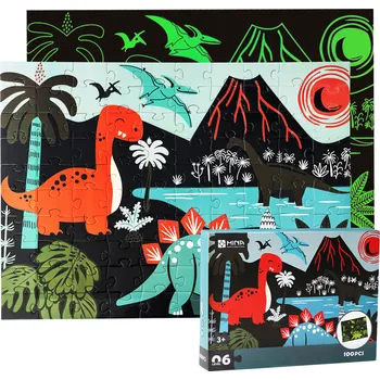 Puzzle Aga4Kids Dětské svítící puzzle Dinosauři 100 dílků