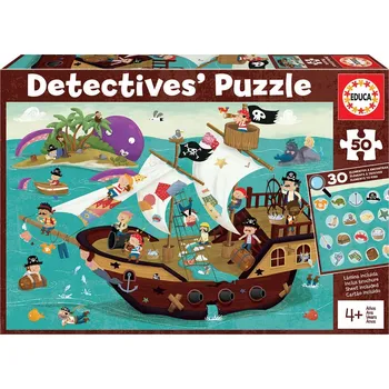 Puzzle EDUCA Puzzle Pirátská Loď 50 dílků pro děti od 4 let