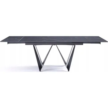 Jídelní stůl Rozkládací obdélníkový jídelní stůl keramický 160(240)x90cm Portofino Černý