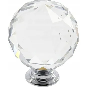 Nábytkové kování Křišťálová úchytka / knopka na nábytek 30 mm