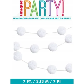 Kuličková girlanda bílá 213cm