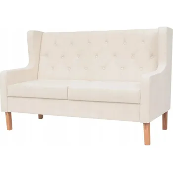 Pohovka Krémová pohovka pro dvě osoby 140 x 68 x 90 cm, potah polyester