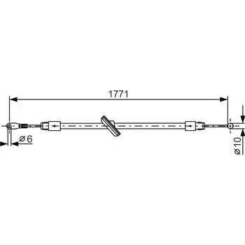 Lanko parkovací brzdy Tažné lanko, parkovací brzda BOSCH 1 987 482 030