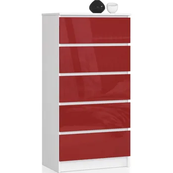 Komoda MOB Komoda Akord Kalista V (červená lesklá)