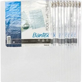 Bantex - Obal se zipem A4 Bantex 140 my, 10 ks
