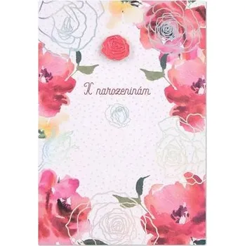 ALBI Přání s broží - Růže