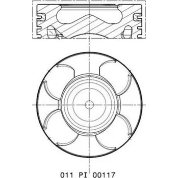Píst motoru Píst MAHLE 011 PI 00117 002