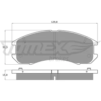 Brzdová destička Sada brzdových destiček, kotoučová brzda TOMEX TX 10-561