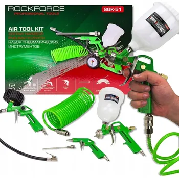 Příslušenství ke kompresoru PNEUMATICKÁ SADA 5V1 KE KOMPRESORU - PNEUMATICKÉ NÁŘADÍ 5 DÍLŮ