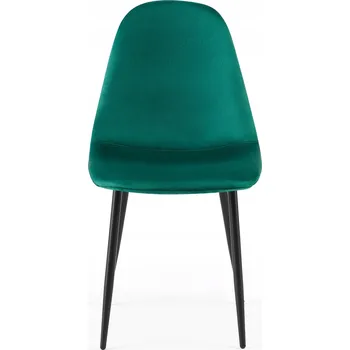 Jídelní židle Moderní jídelní židle s měkkým sametovým čalouněním Zelená