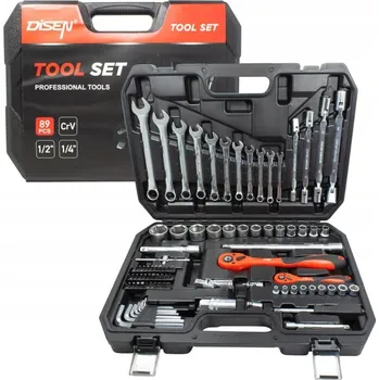 Gola sada Sada nářadí klíče gola hlavice bity 1/2'' 1/4'' 89 dílů