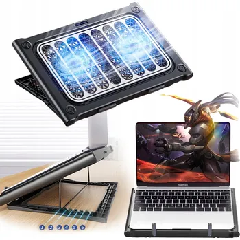 Chladicí podložka pod notebook od EXG, stojan, 2 VELKÉ a VÝKONNÉ ventilátory