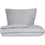 Saténové povlečení 1+2, 240x200, 70x90cm světle šedé