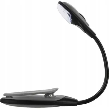 Lampička KLIPOVÁ LAMPIČKA na čtení šedá, NASTAVITELNÝ ÚHEL SVĚTLA