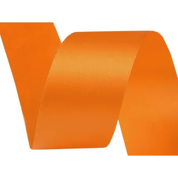 Stuha Atlasová stuha oboulící svazky po 5 m šíře 40 mm, střední, 617 oranžová