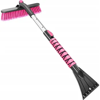 Autoškrabka HEEYA Škrabka na okna 84 cm Teleskopická kartáč na sníh Růžová